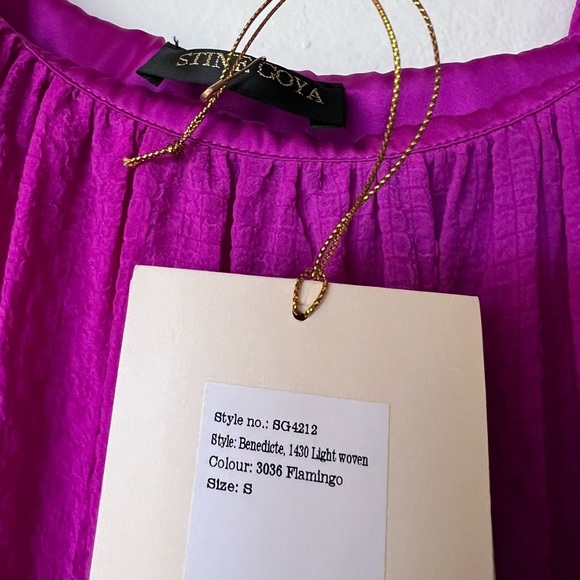 NWT Stine Goya Pink Tiered Sleeveless Mini Dress - Benedicte Dress in Flamingo - Picture 6 of 8